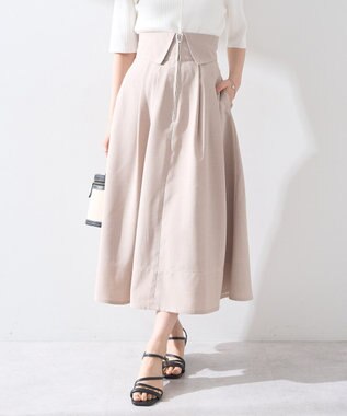 earth music&ecology フォールドオーバーウエストスカート Light Blue