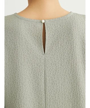 Green Parks ジャガードペプラムブラウス Light Khaki