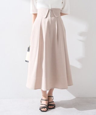 earth music&ecology フォールドオーバーウエストスカート Light Blue