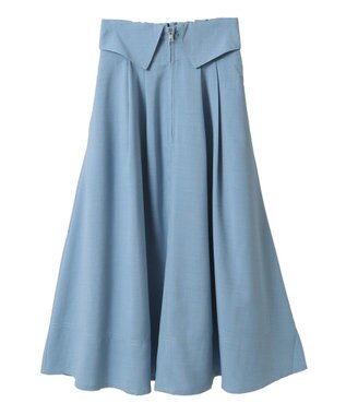 earth music&ecology フォールドオーバーウエストスカート Light Blue