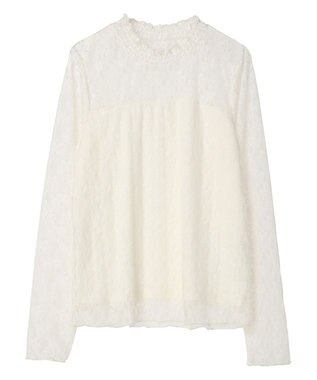 earth music&ecology レースドッキングプルオーバー Ivory