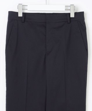 23区 【洗える/セットアップ対応】グロッシーコットンシャンブレー テーパード パンツ ネイビー系