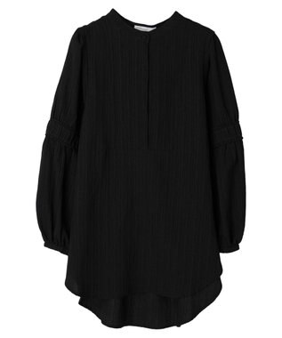 Green Parks 表面変化比翼シャツチュニック Black