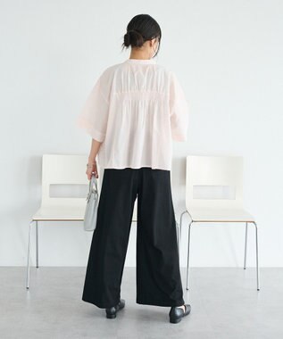 CRAFT STANDARD BOUTIQUE バックギャザーポンチョシャツ Light Pink