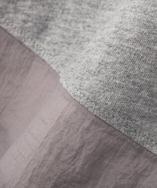 Green Parks 七分袖ドルマン裏毛シアードッキングプルオー Gray Mixture