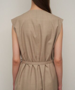 ATON WOOL SILK TWILL | ジレドレス TOP BEIGE