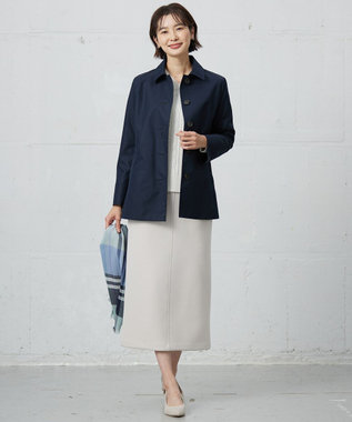 J.PRESS LADIES 【洗える】GIZA MERCERIZE COTTON ケーブル ニット ホワイト系