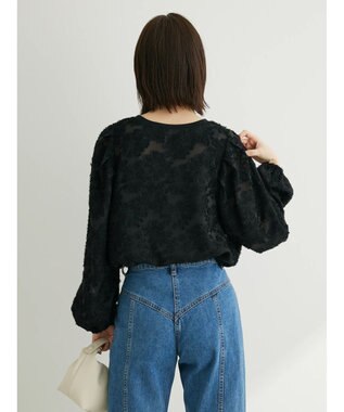 Green Parks シャギージャガードプルオーバー Black