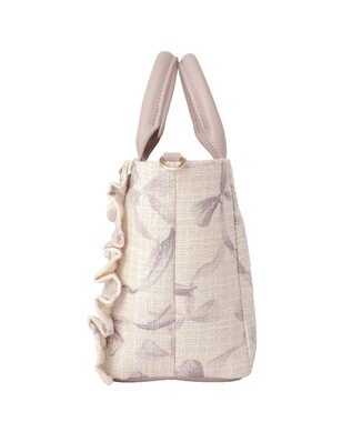 Maison de FLEUR ツイードリボンプリント2WayバッグS Pink