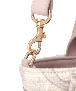 Maison de FLEUR ツイードリボンプリント2WayバッグS Pink