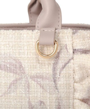 Maison de FLEUR ツイードリボンプリント2WayバッグS Pink