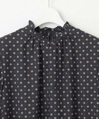 J.PRESS LADIES L 【洗える】ジオメトリックプリント ワンピース ネイビー系5