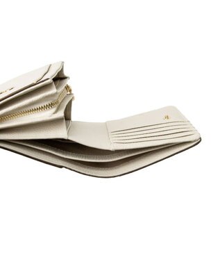 LANVIN en Bleu カルノ 二つ折り中Lファスナー財布 オフホワイト