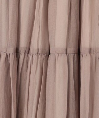 ANY SIS 【洗える】シアーワッシャーティアード スカート モカピンク