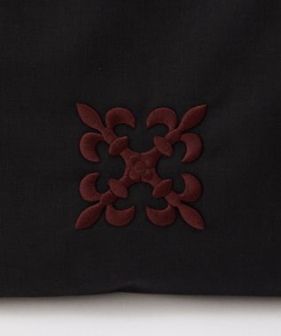 russet 【モノグラム刺繍】コーデュラナイロントートバッグ（CE-1776） Black
