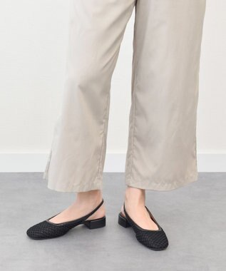 INTER-CHAUSSURES 【ANGEL ALARCON】ラウンドトウメッシュバックバンド ブラックコンビ