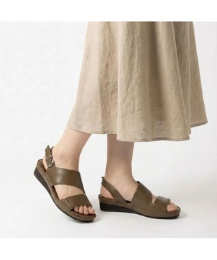 ing <ing>【WEB限定】【サスティナブル】ワイドストラップサンダル カーキ