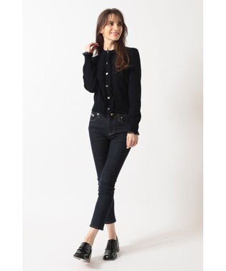 DAKS フリンジデザイン カーディガン ネイビー