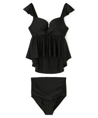 San-ai Resort（三愛水着楽園） WEB限定商品　ワコール共同開発、ノンワイヤーなのにぷっくり美胸を作る【ダブルアップ】　フレアビスチェビキニ M1/M2/L1