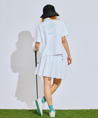 PW CIRCULUS 【虫よけ加工】【WOMEN】ブランドロゴ ショートソックス  ゴルフ ブルー系