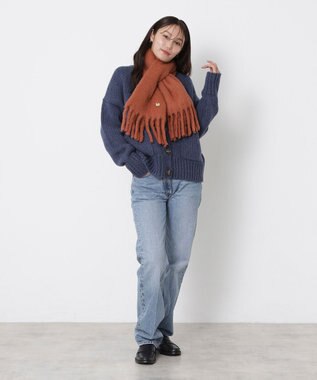 MOONBAT PAUL&JOE ACCESSOIRES(ポール&ジョー) ボリュームマフラー 無地 ブラウン