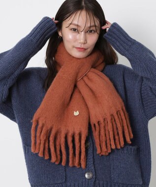 MOONBAT PAUL&JOE ACCESSOIRES(ポール&ジョー) ボリュームマフラー 無地 ブラウン