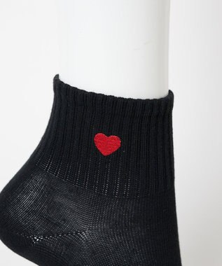 WEGO モチーフ刺繍アンクルソックス 柄1