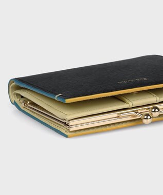 Paul Smith カラードエッジ がま口 2つ折り財布 ブラック