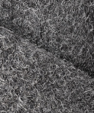 uncrave ラメ シャギー ニット カーディガン（uncrave STANDARD） シルバー×チャコール