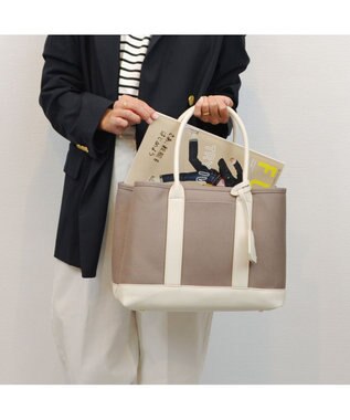 UNBILLION cachecache ショルダー付きパーテーションキャンバストートL