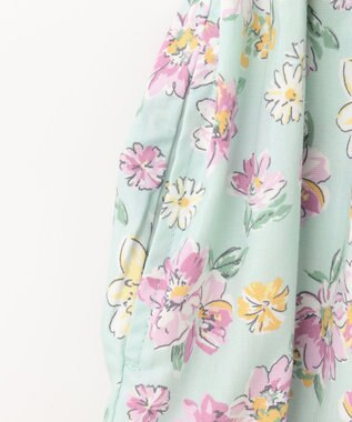 ANY KIDS プリント サマー ワンピース ミント×花柄