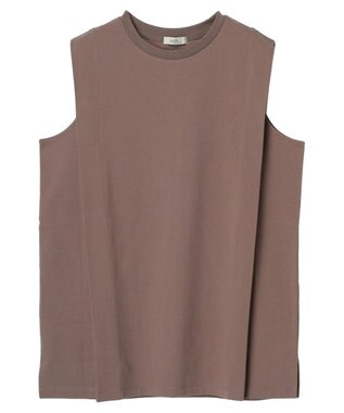 earth music&ecology ボクシーノースリーブチュニック Mocha