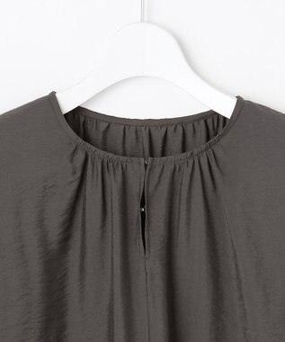 自由区 S 【セットアップ対応】エアリーツイルプルオーバー ブラウス ブラウン