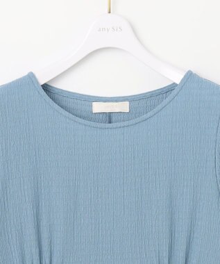 ANY SIS 【WEB限定】カットジャカード ワンピース ブルー