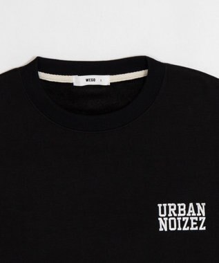 WEGO 【2点SET】アクセ付き裏シャギーグラフィックプルオーバー ブラック