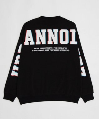 WEGO 【2点SET】アクセ付き裏シャギーグラフィックプルオーバー ブラック