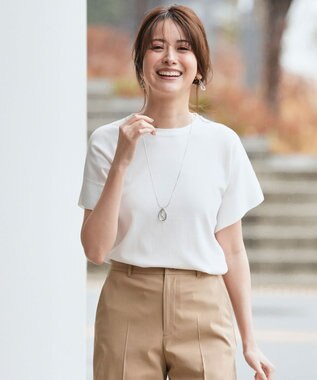 ANY SIS L 【アイスタッチ】フレンチスリーブ ニット