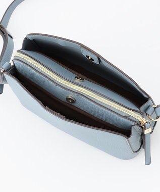 LA BAGAGERIE 【maison vert】 【多収納】アオリショルダーバッグ ライトブルー