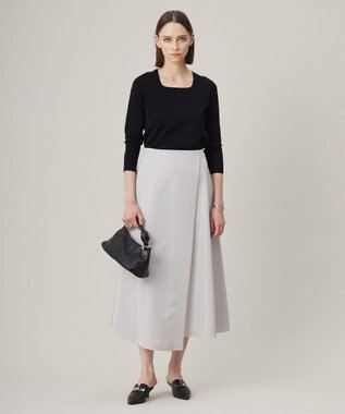 ICB 【洗える】トリアセブライトツイル  フレアスカート トープ系