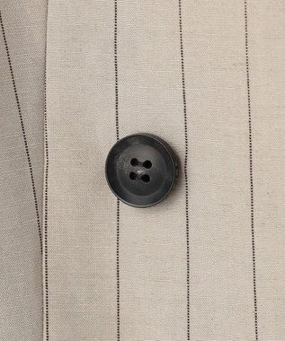 BEIGE， ERYTH / リネンストライプダブルジャケット Flax × Bordeaux