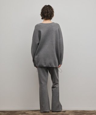 GRACE CONTINENTAL スウェットライクニットトップ グレー
