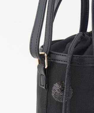 ANY SIS 【2WAY】ドットシアー ショルダーバッグ ブラック