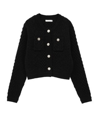 Green Parks ・ｓｗｉｎｇ　ｂｙ　ケーブルニットカーディガン Black