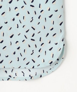 ANY SIS ジョーゼットフロントタック プルオーバー ライトブルー系幾何学柄