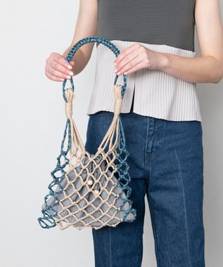 TRICOTE マクラメトートバッグ【巾着ポーチ付き】