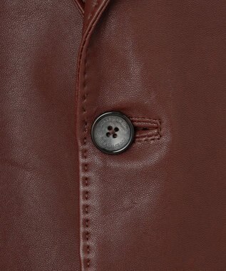 JOSEPH ABBOUD 【長く育てたいサスティナブルなレザー】ベジタブルラムレザージャケット ブラウン系