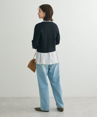 Green Parks ・ｓｗｉｎｇ　ｂｙ　ケーブルニットカーディガン Black