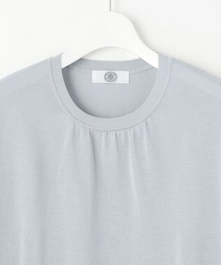 J.PRESS LADIES L 【洗える・抗菌防臭】コットンアセテート ドルマン ニット サックスブルー系