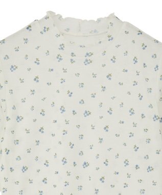 earth music&ecology ハイネックフラワーメロープルオーバー Ivory