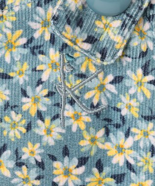 組曲 KIDS 【100㎝】モノトーンフラワーコーデュロイ ワンピース ブルー系5